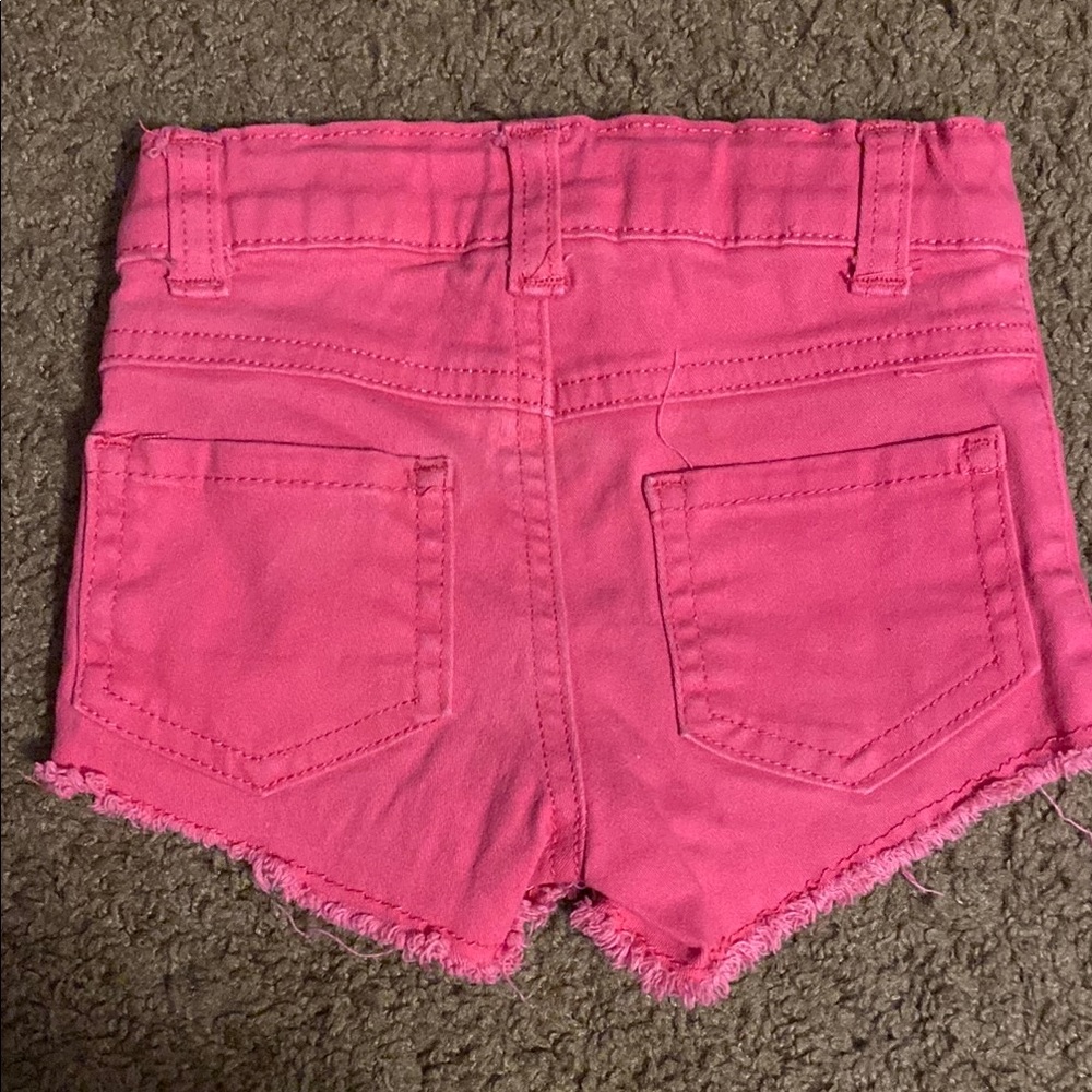 Pink Denim Shorts - Picture 2 of 3